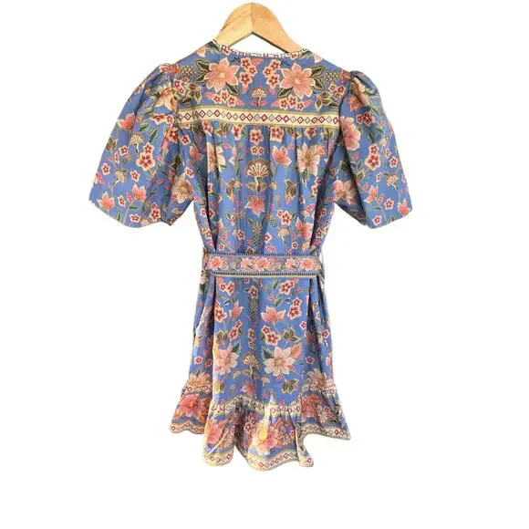 FARM RIO Women's Super Bloom Tapestry Cotton Minidress - Picture 3 of 8